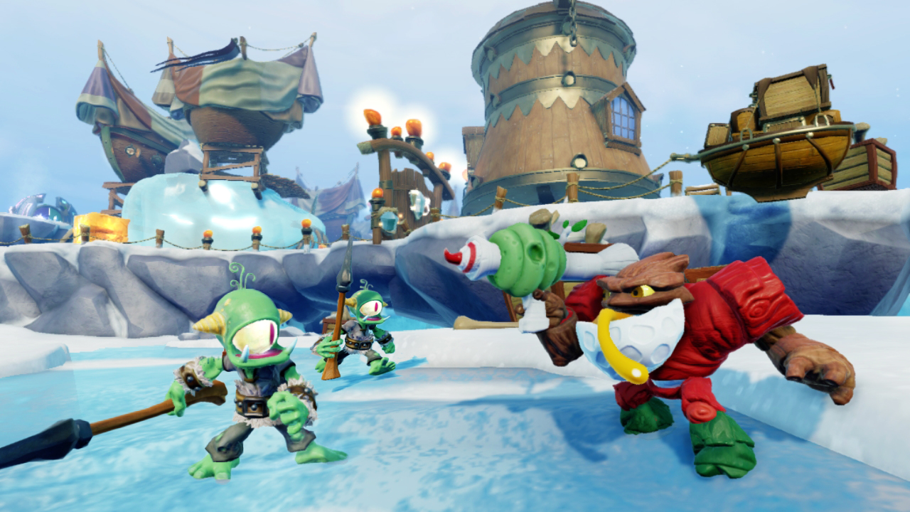 Jolly Bumble Blast Battling two Coldspear Cyclopses in the Boney Islands