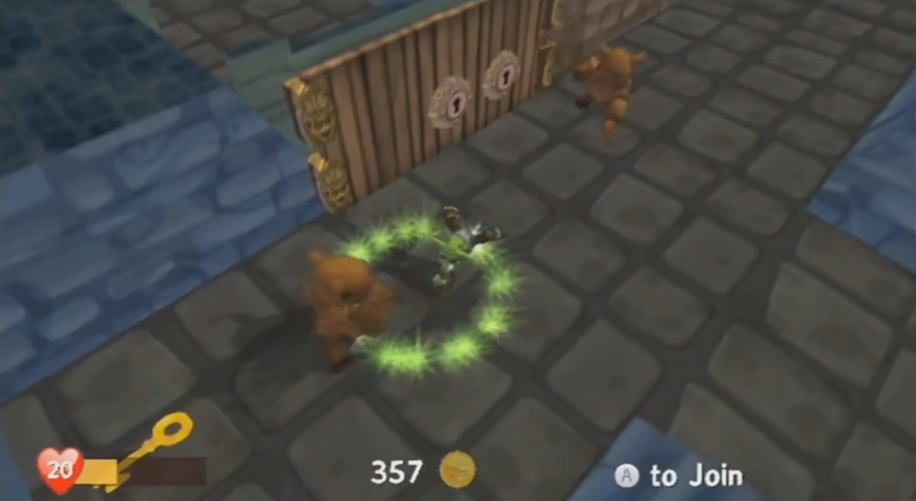Bomb Troll delivering a shockwave on a knight enemy