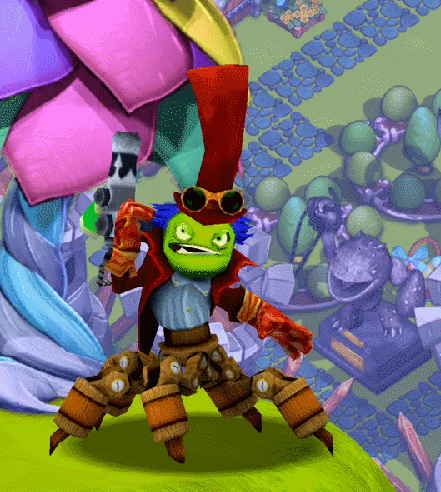 Dr. Krankcase's idle and poke animation in Skylanders: Lost Islands