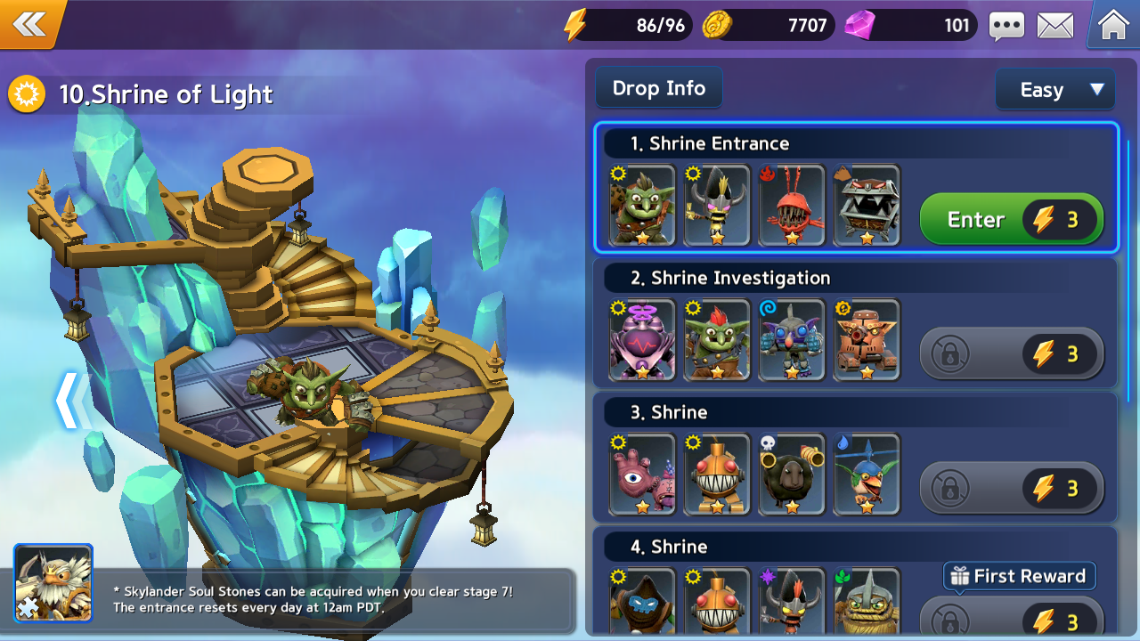Shrine of Light's old mission screen
