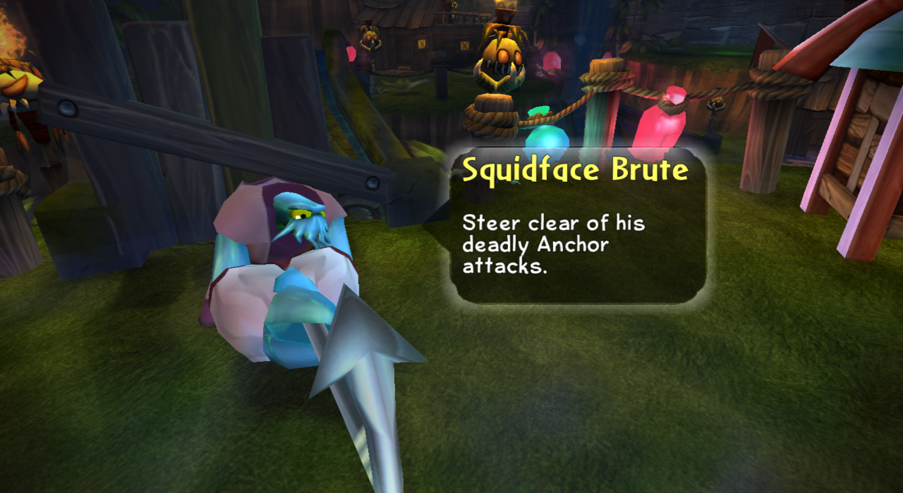 Squidface Brute's enemy intro at Dark Water Cove (Wii)