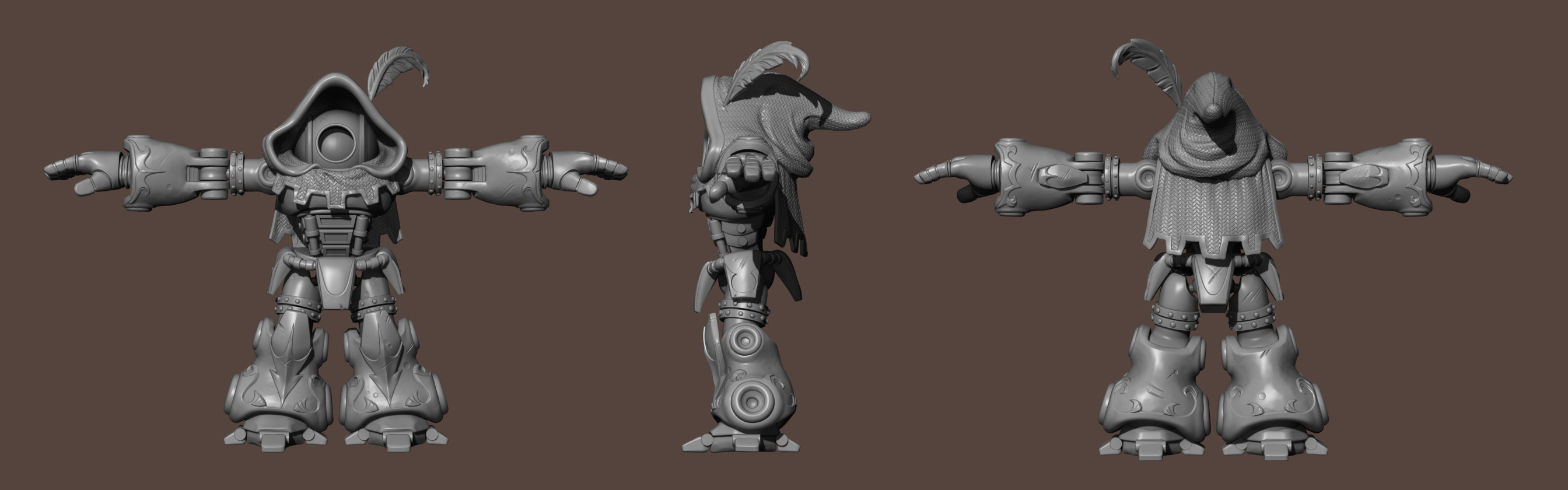 Z-Brush model of Ro-Bow by Megan Gritzfeld