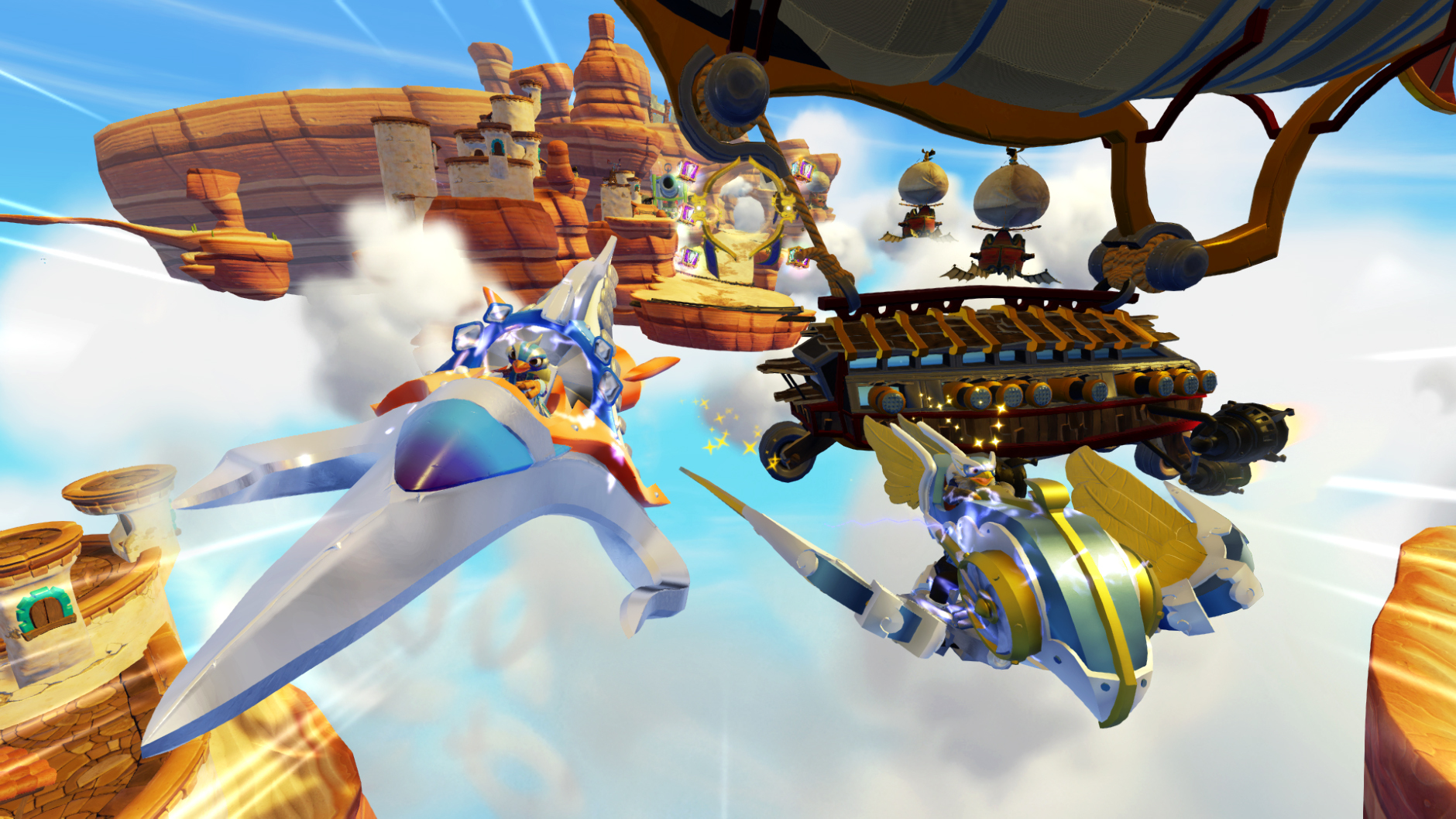 Jet Stream racing against the Sky Slicer in Calamity Canyon
