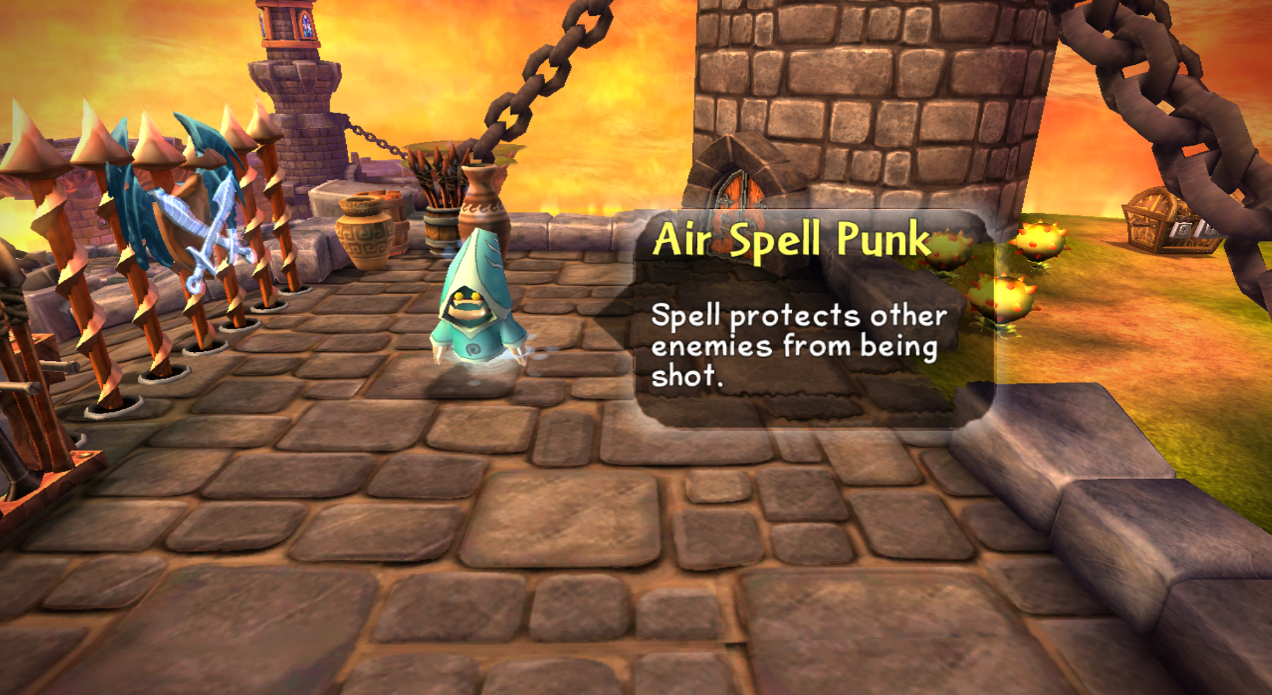 Air Spell Punk's enemy intro at Sky Schooner Docks in Skylanders: Spyro's Adventure (Wii)