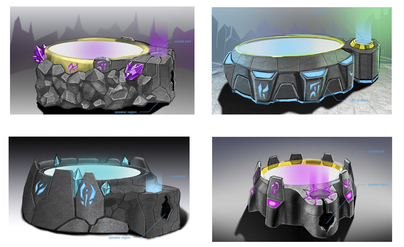 Early Traptanium Portal concepts by Ryan Paul