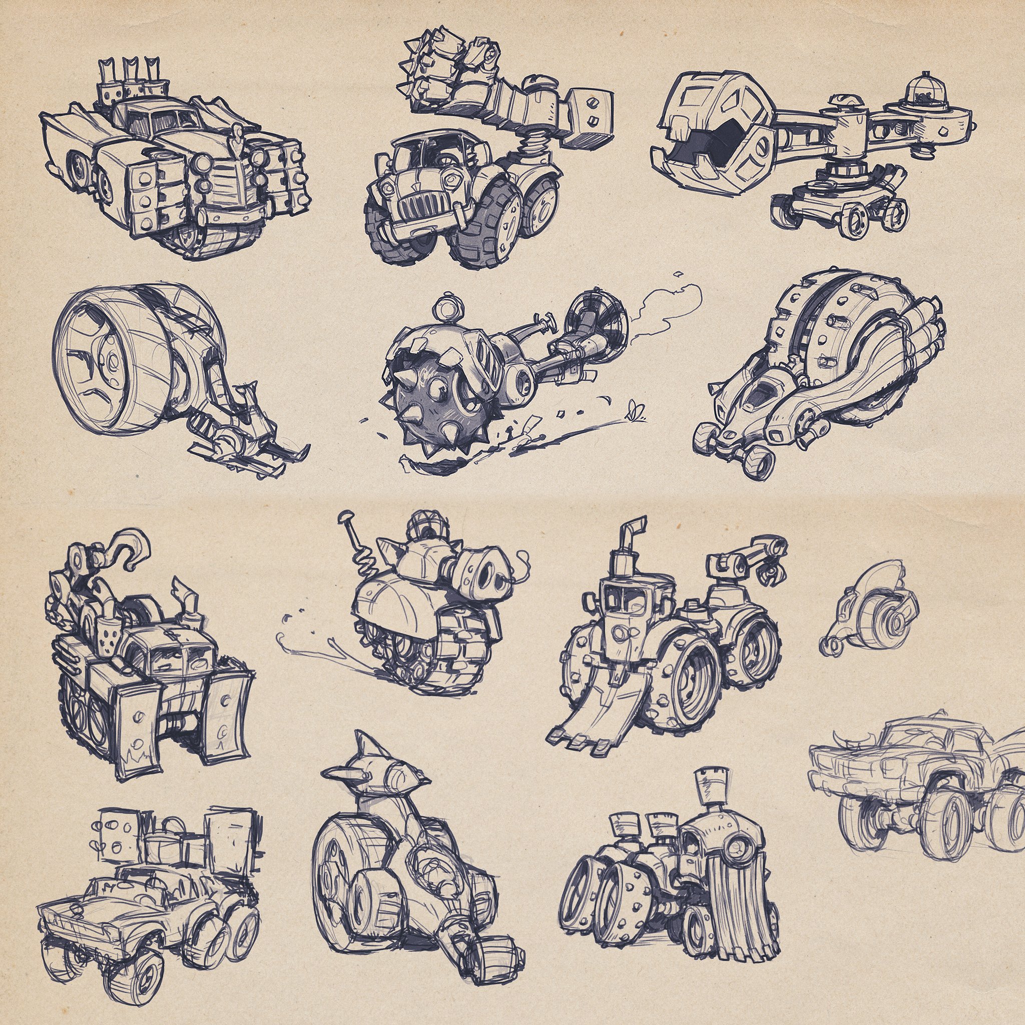 Early concepts of the SuperChargers by Dave Phillips