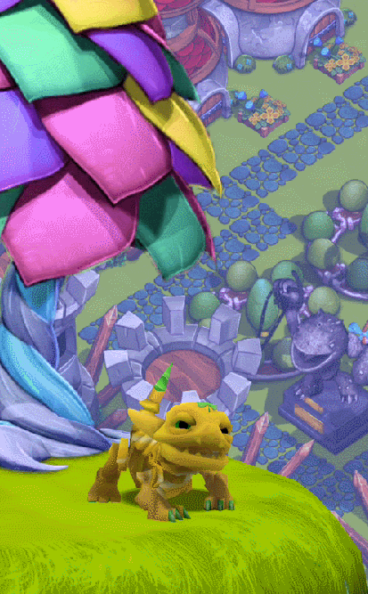 Fortune Funny Bone's idle and poke animation in Skylanders: Lost Islands