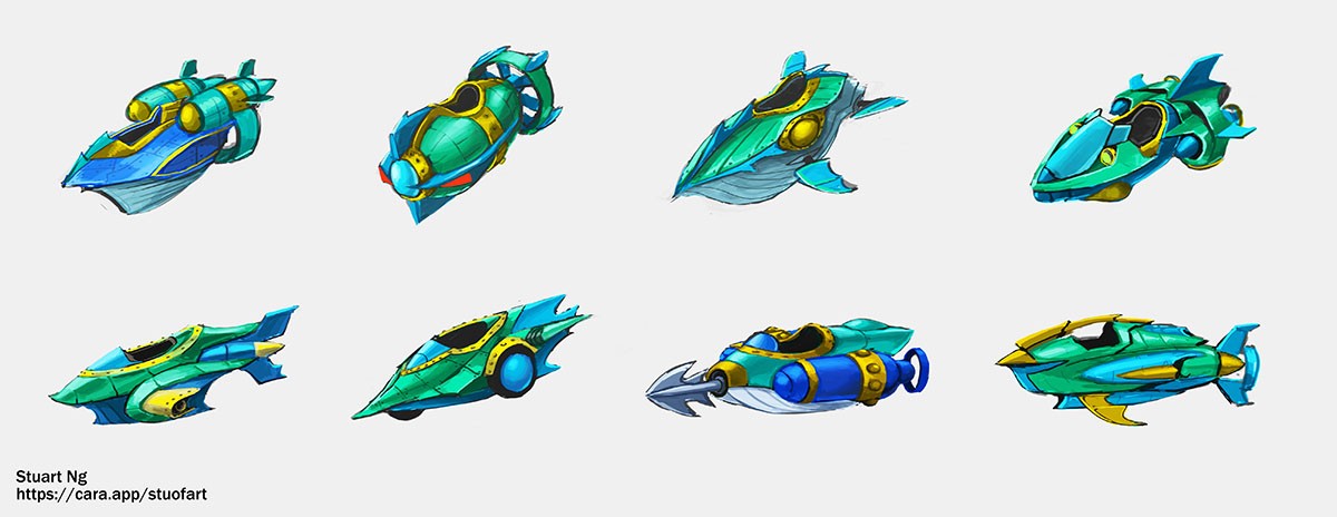 Submarine vehicle in early development by Stuart Ng