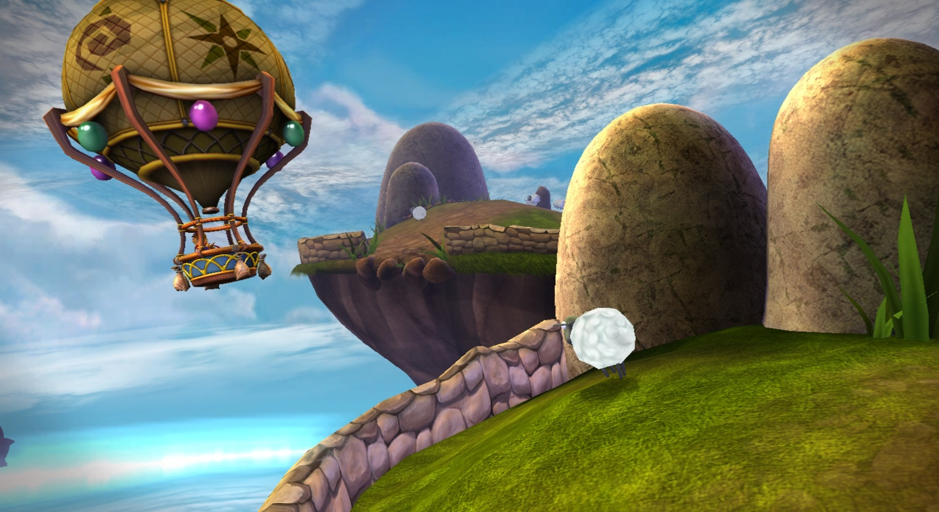 Flynn's balloon flying through Perilous Pastures