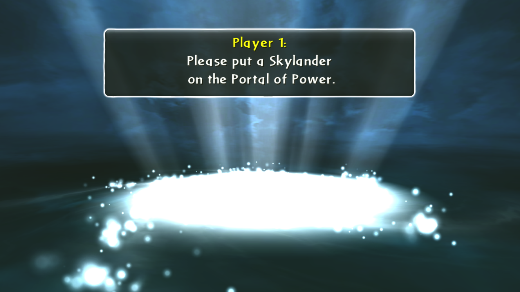 Portal screen seen in Skylanders: Spyro's Adventure (PlayStation 3 / Xbox 360)