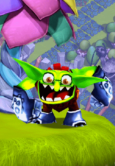 Boomer's idle and poke animation in Skylanders: Lost Islands