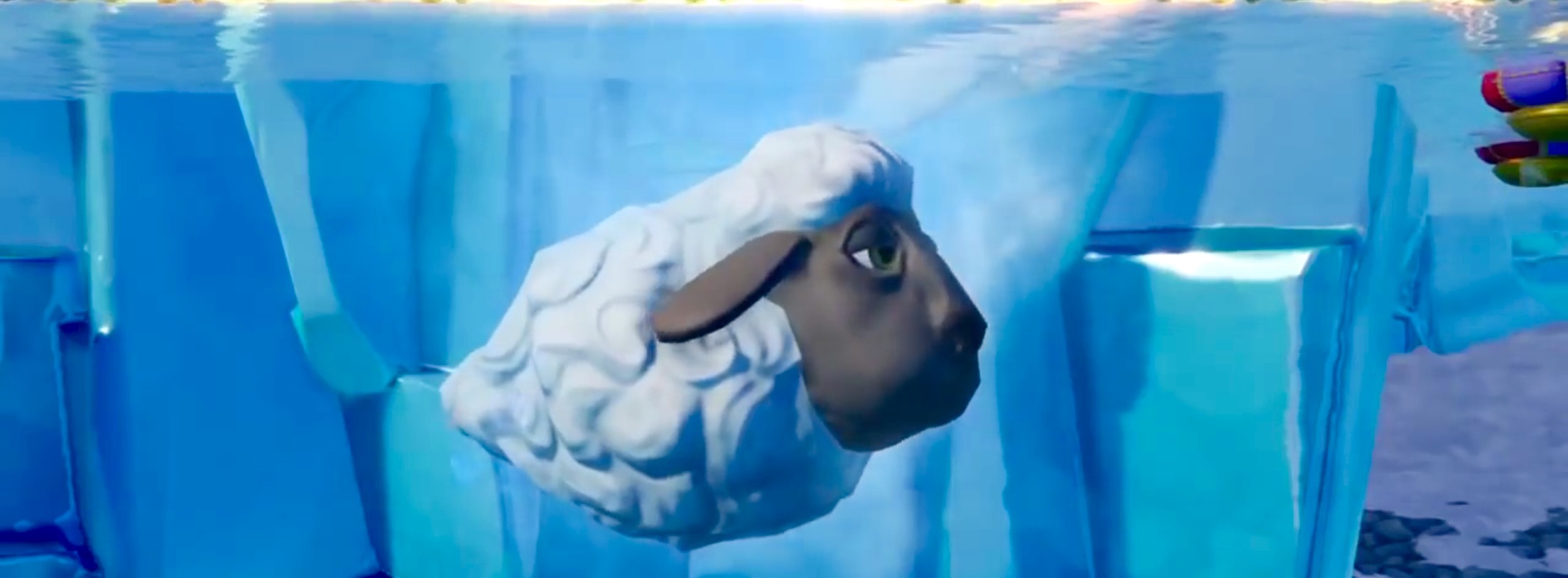 Sheep Fish in the Frozen Fossil race track.