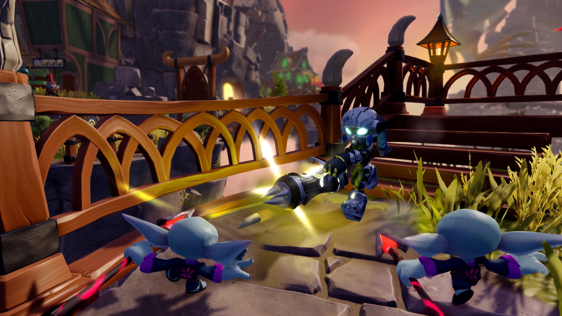 Dark Super Shot Stealth Elf attacking two Pint-Sized Prodders