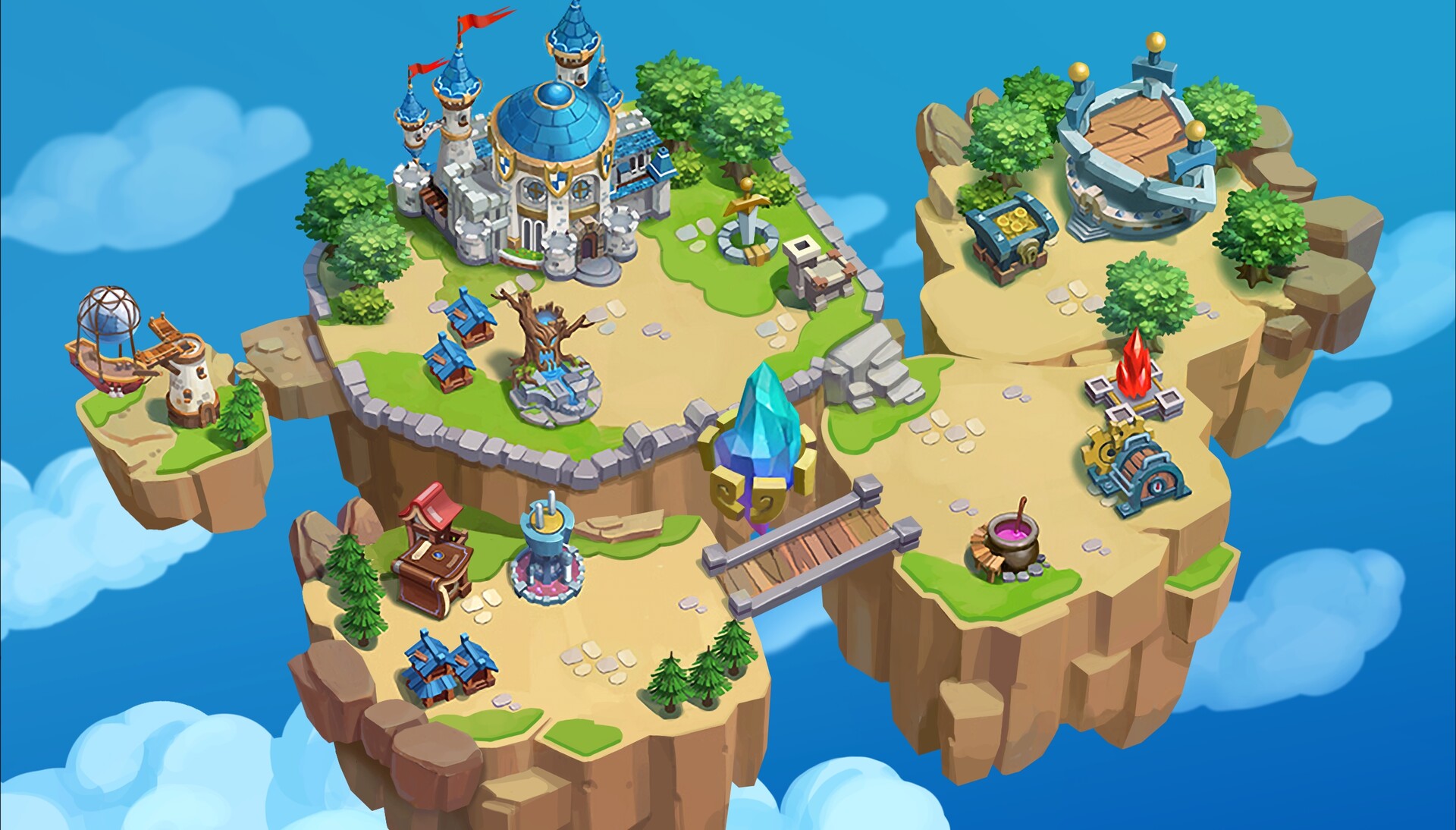 Sky Island concept art by sunjung.