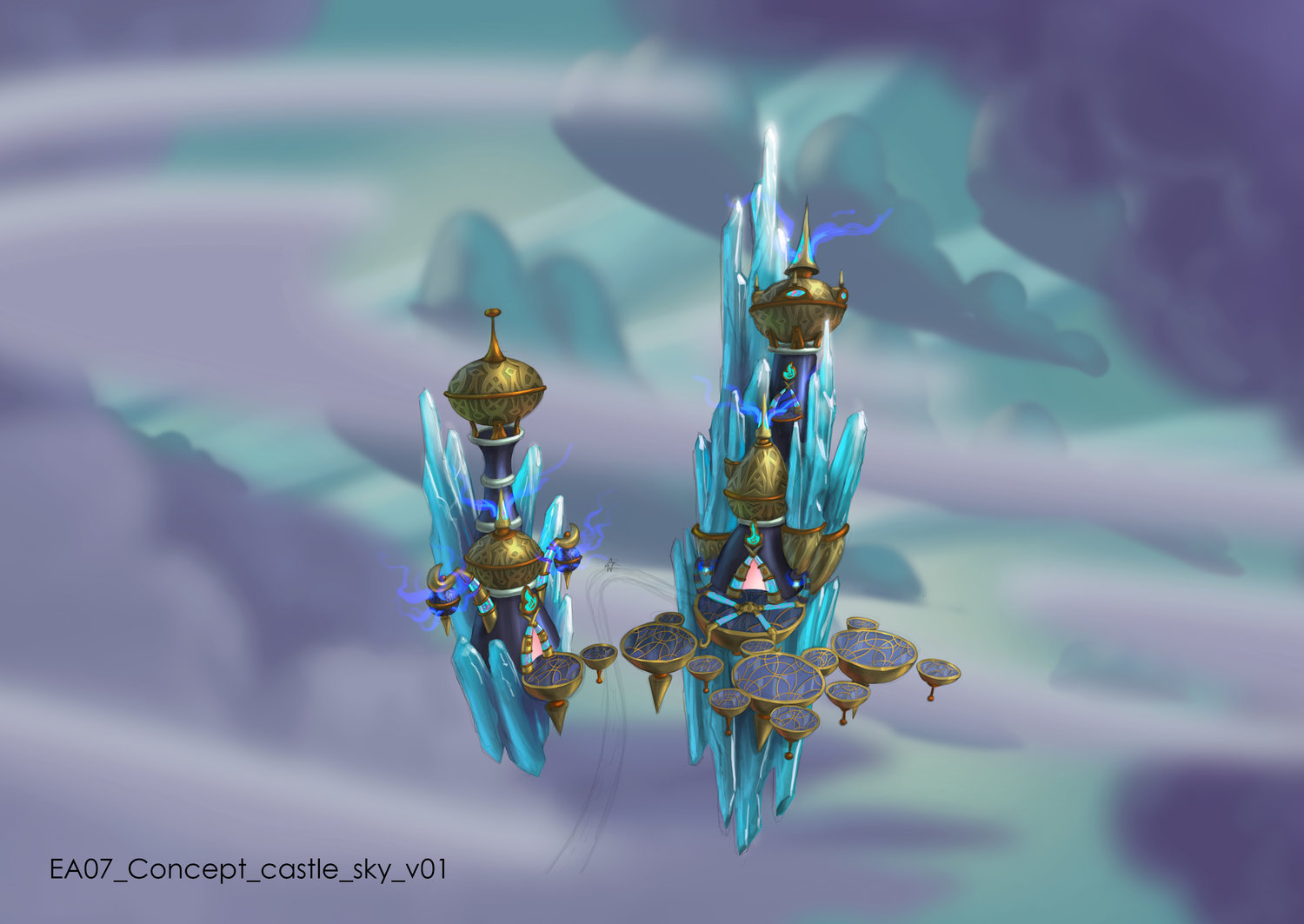 Magic Realm castle concept by Bill Tiller