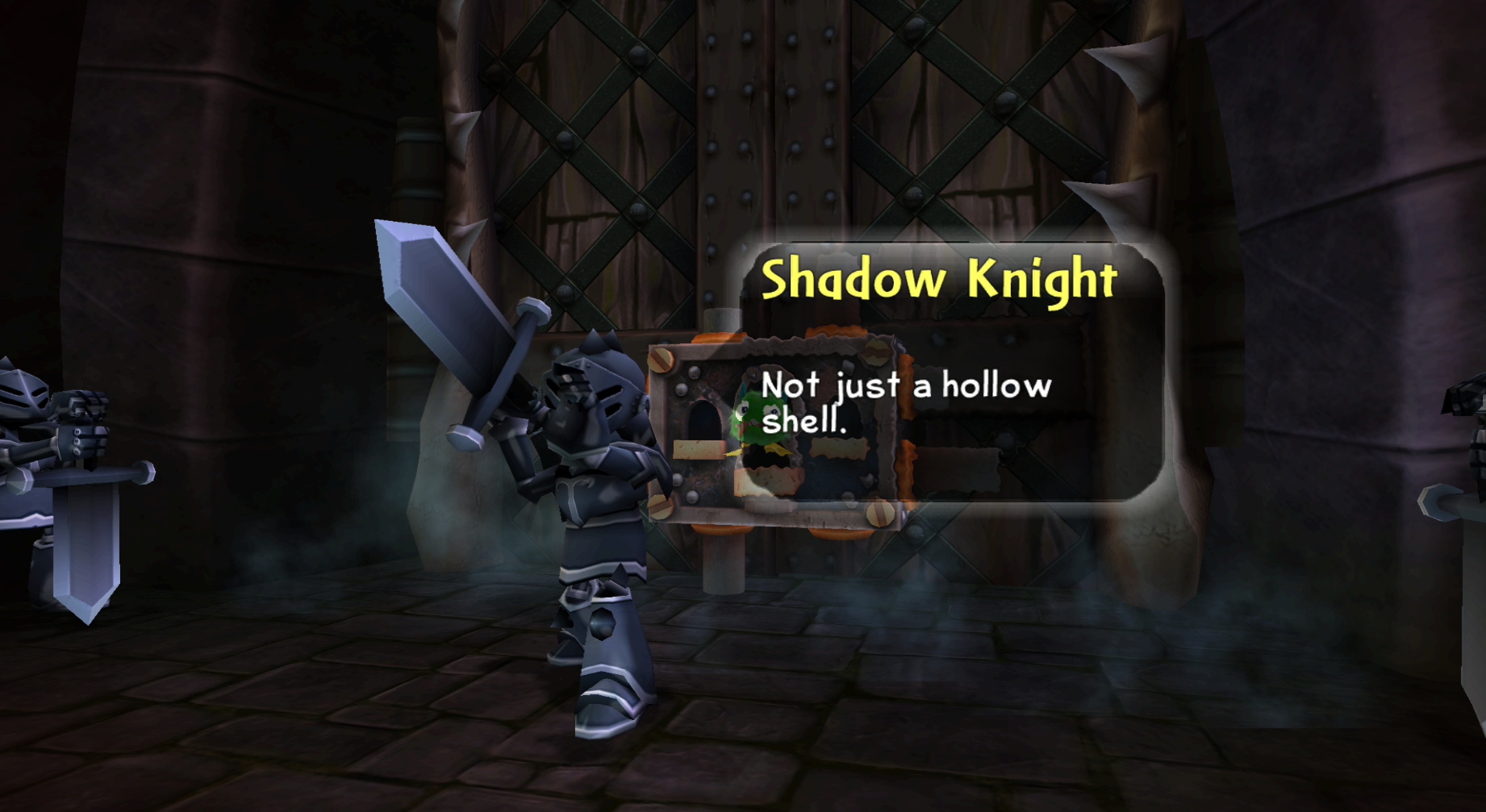 Shadow Knight's enemy intro at Creepy Citadel (Wii)