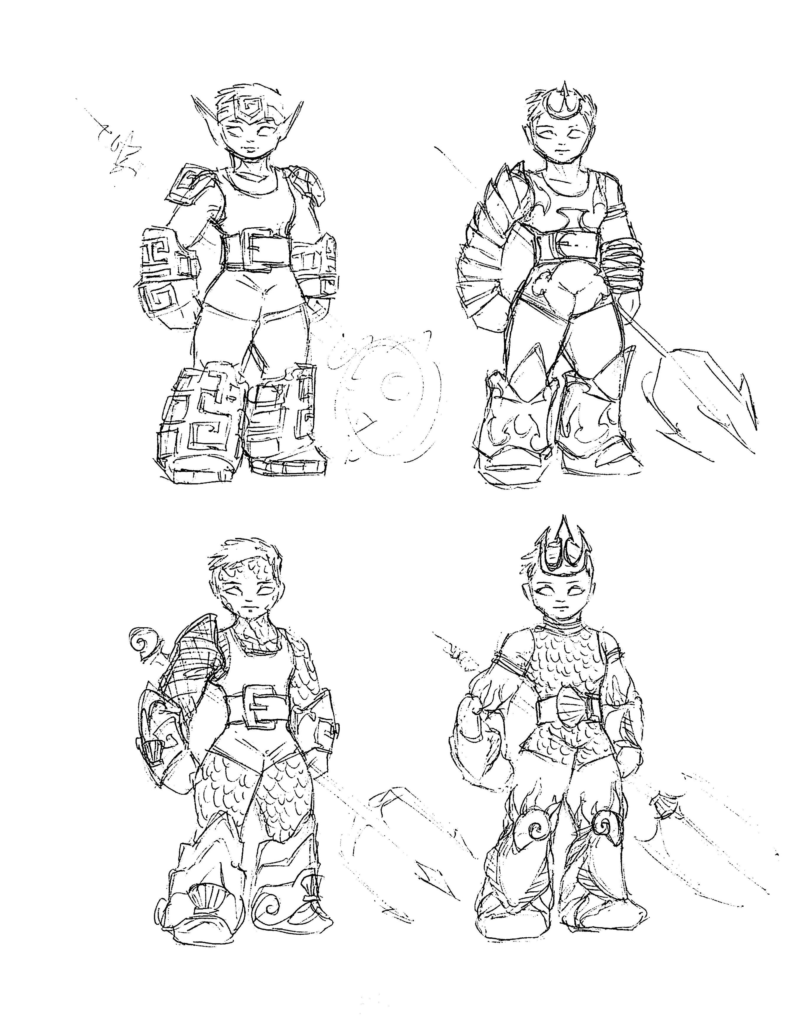 Giants concepts of a Water Giant that would later become Barbella.