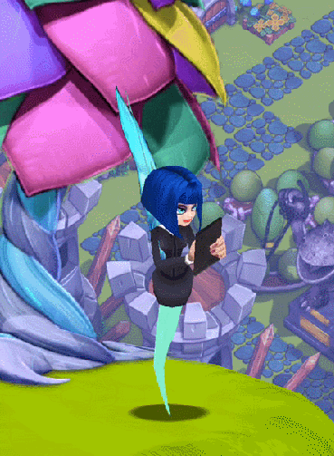 Aura's idle and poke animation