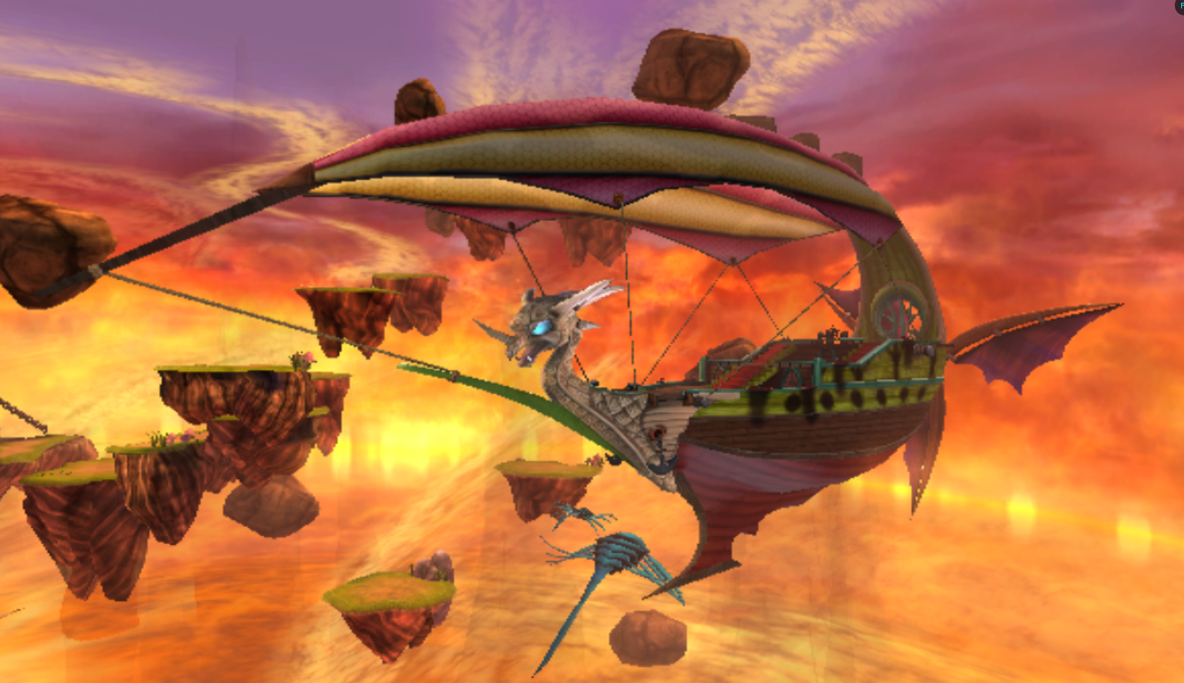 Big Drow Zeppelin preparing to land