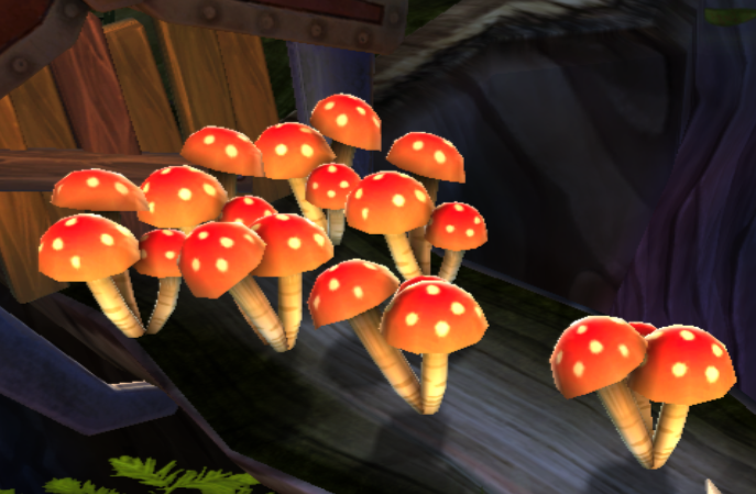 Mushrooms blocking the Great Stump
