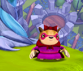 Cape Girl's idle and poke animation