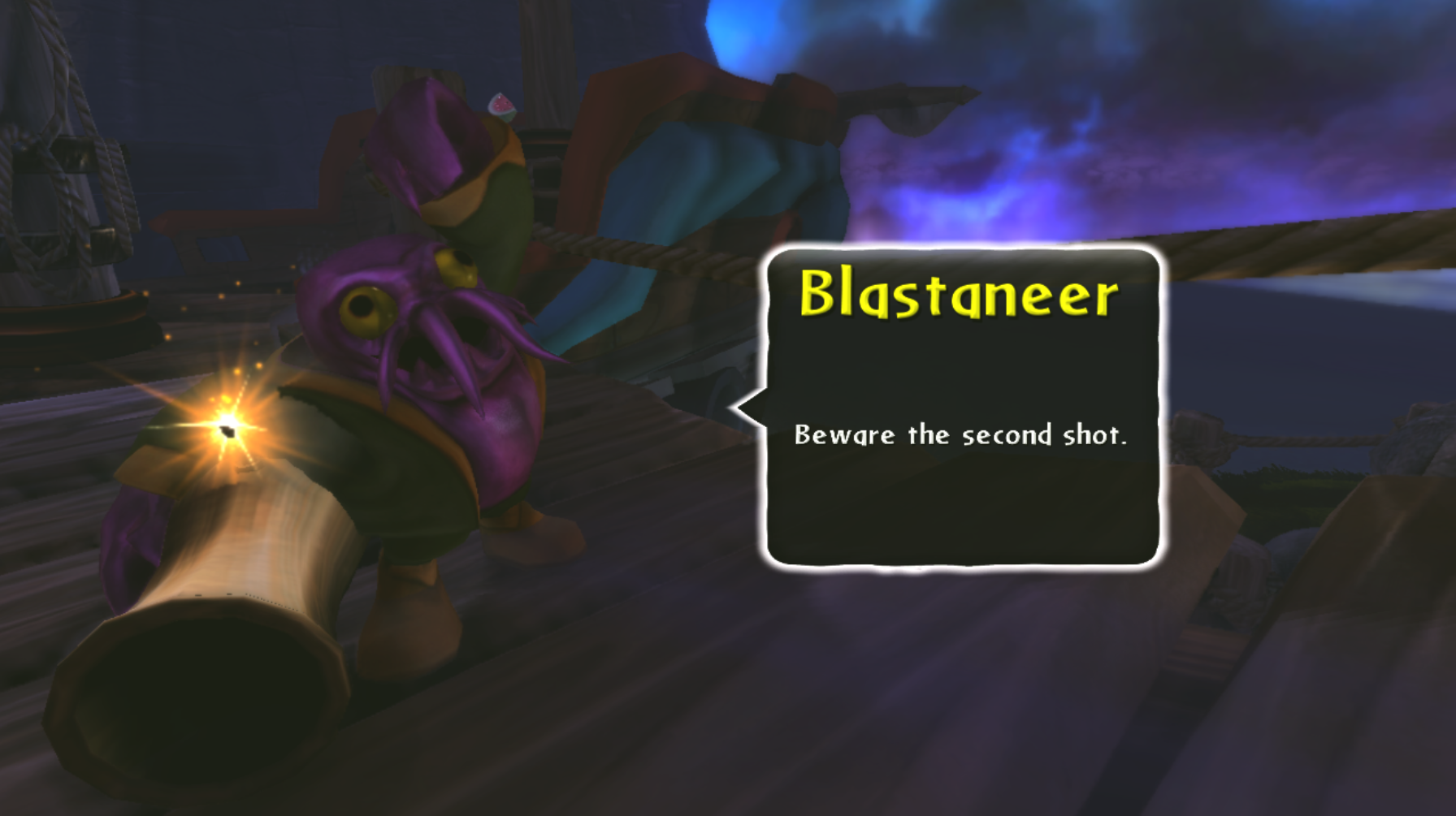 Blastaneer's enemy intro at Dark Water Cove (PlayStation 3 / Xbox 360)