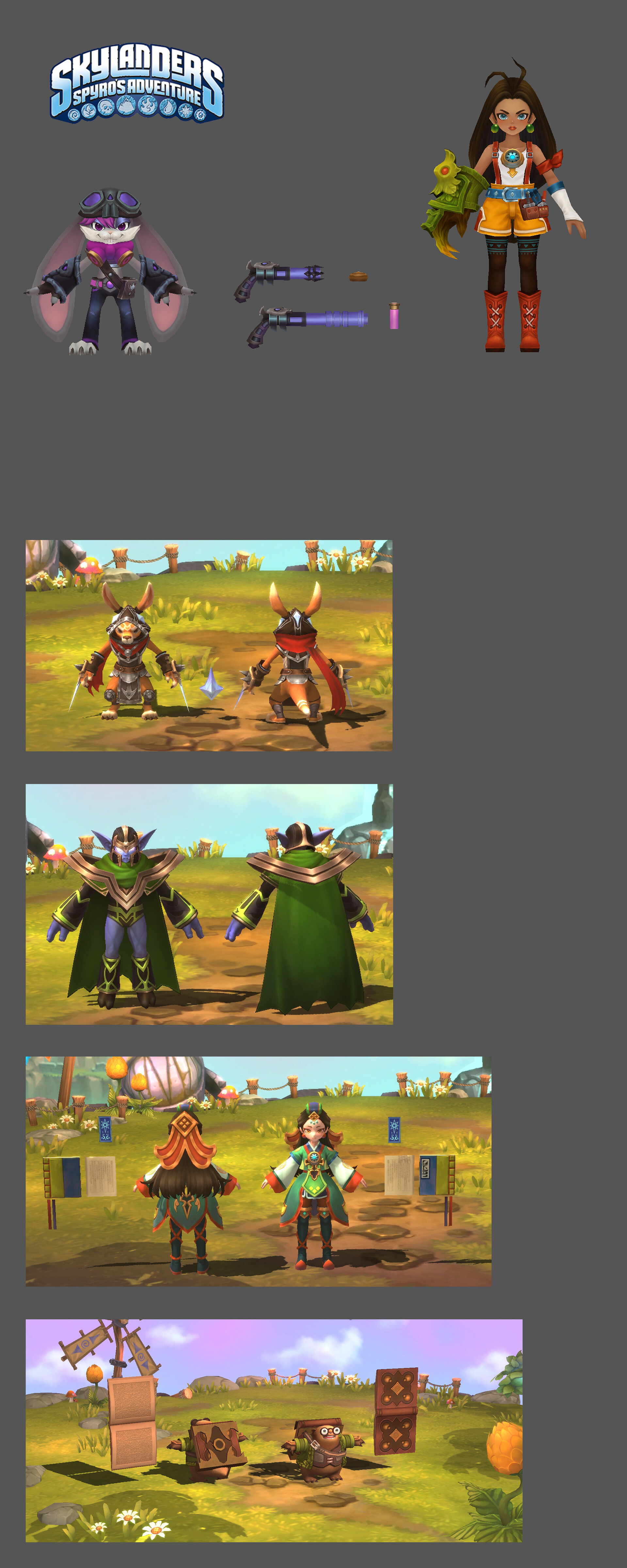 Models for various unused characters by Yi-No Min