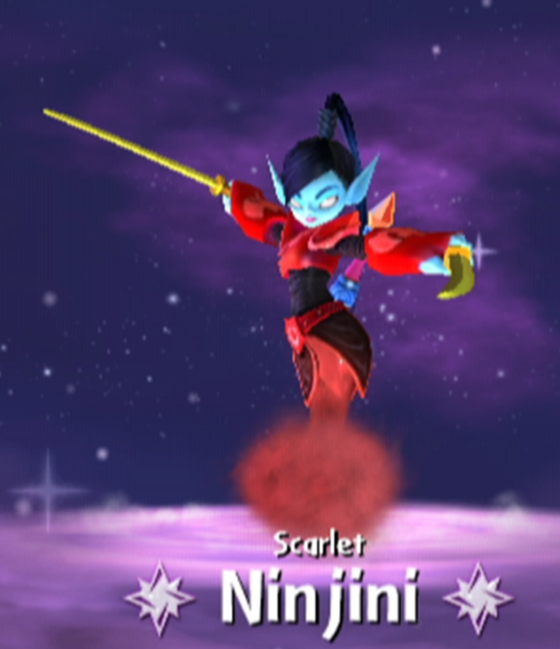 Scarlet Ninjini entering the game