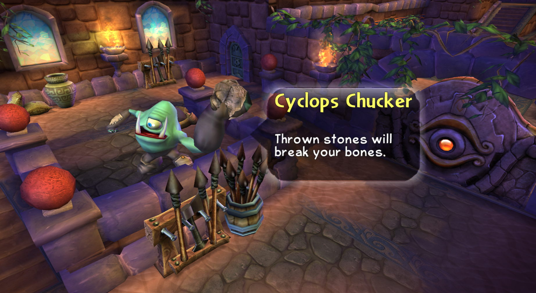 Cyclops Chucker's enemy intro at Crystal Eye Castle (Wii)
