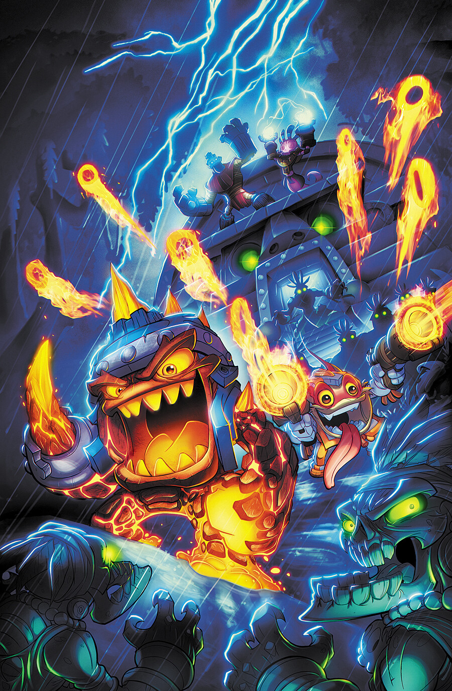 Unused Skylanders: SuperChargers comic issue cover by Rob Duenas