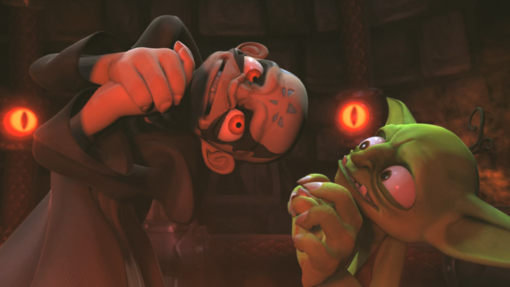 Kaos asking Glumshanks to help sabotage the Skylanders