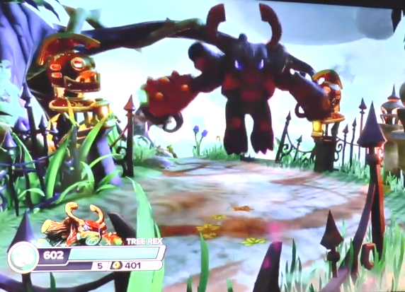 Tree Rex jumping in Skylanders: Swap Force