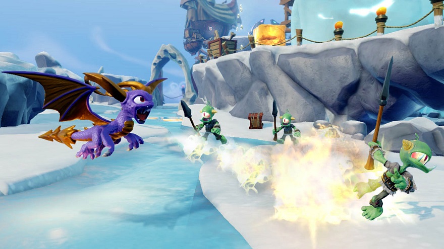 Mega Ram Spyro attacking Coldspear Cyclopses in the Boney Islands