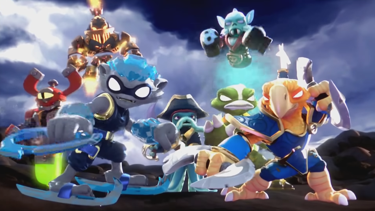 The SWAP Force Skylanders atop Mount Cloudbreak.