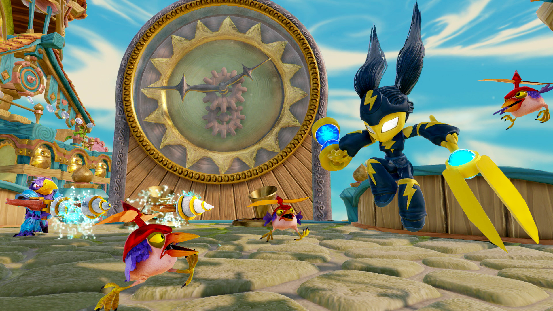 Legendary Déjà Vu dodging three Buzzer Beaks and a Cross Crow