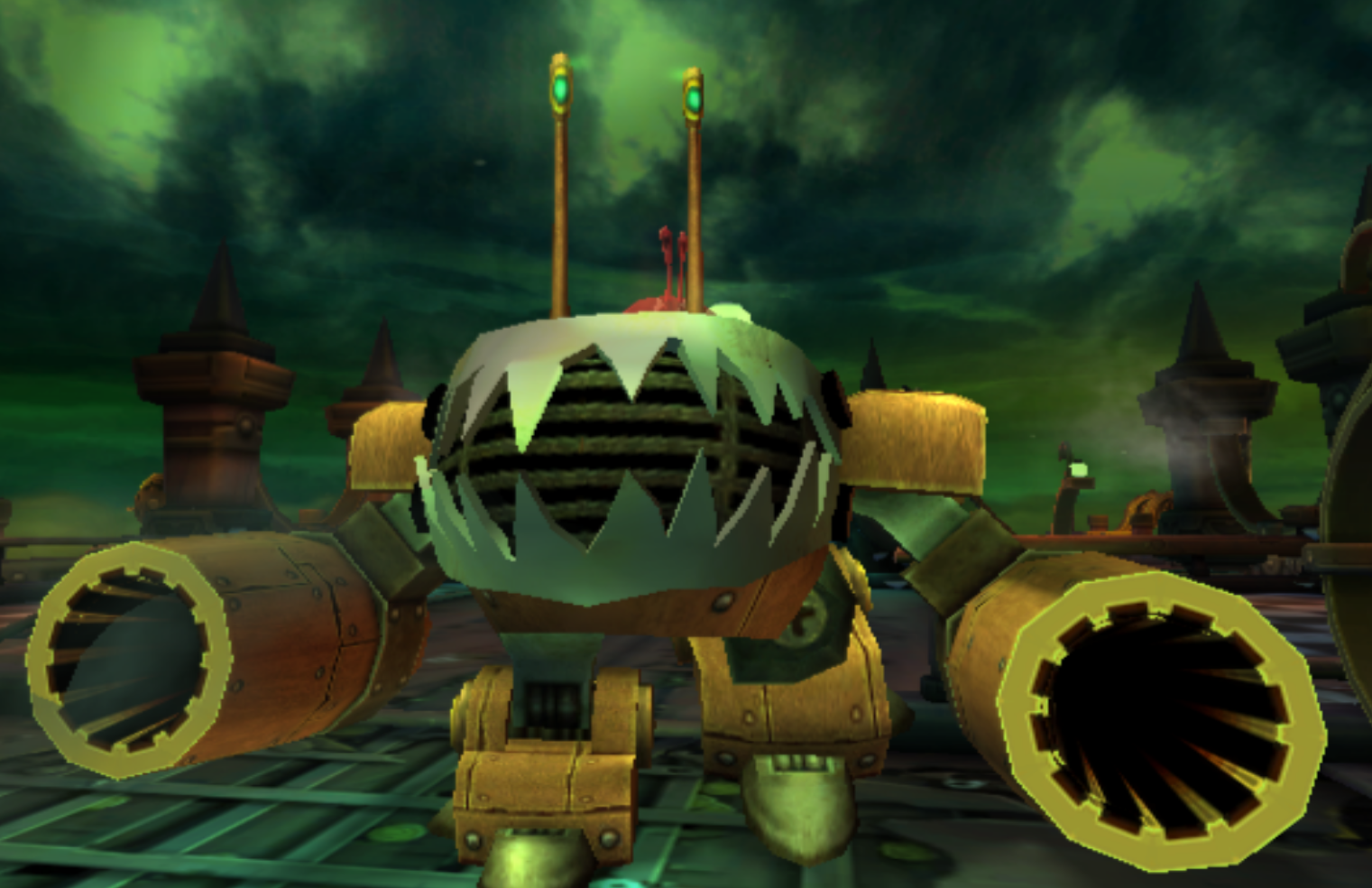Ghostly Chompy Bot 9000 seen in Aerial Attack!