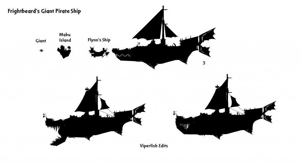 Initial designs for The Phantom Tide by Chris Bromby