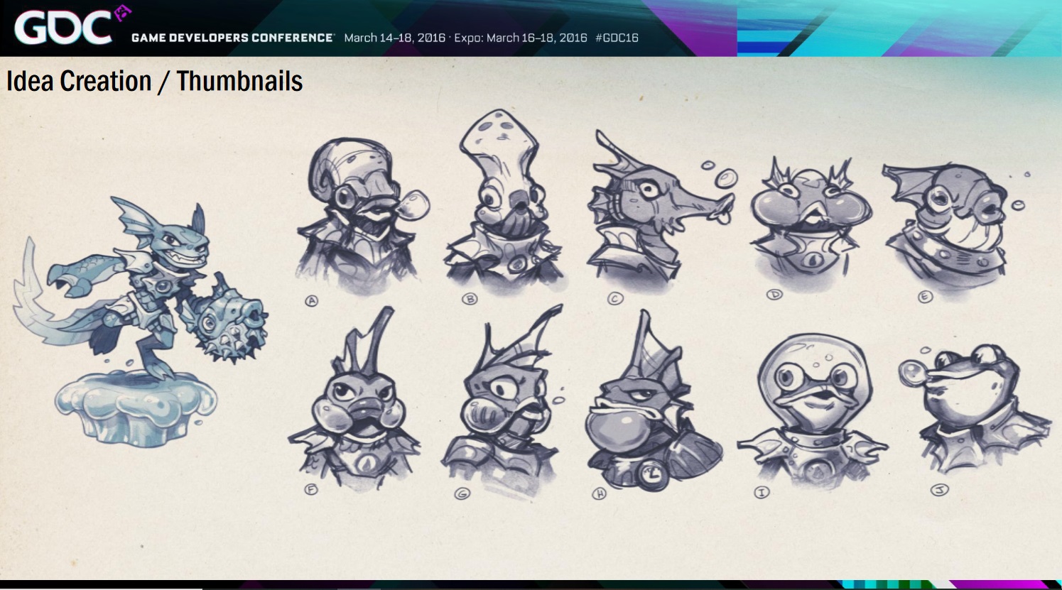 Krayken and his redesigns that would lead to Rip Tide