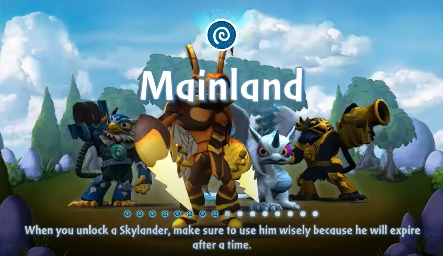 Loading screen in Skylanders: Universe with the Air Skylanders introduced in Skylanders: Giants