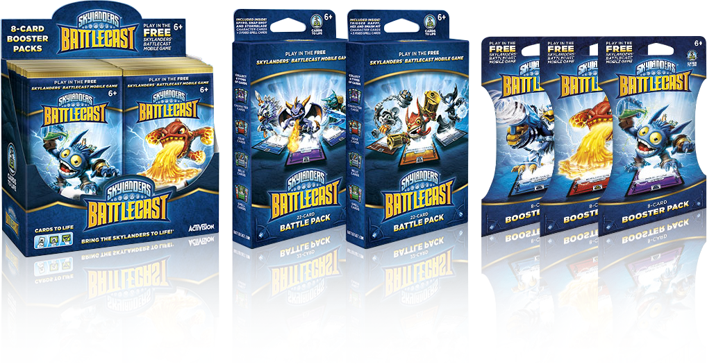 Booster Packs of Skylanders: Battlecast.