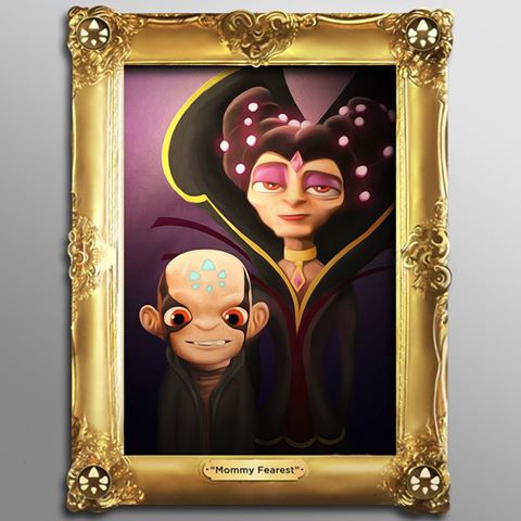 A portrait of Kaos and his mother.