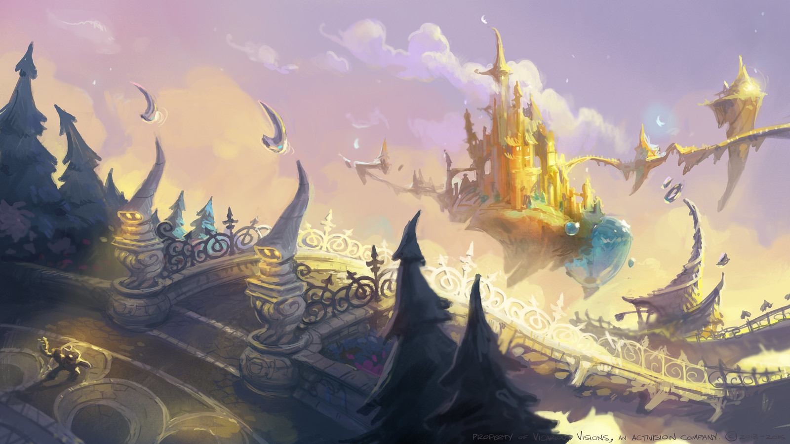 Spell Punk Library vehicle concept area by Dave Phillips