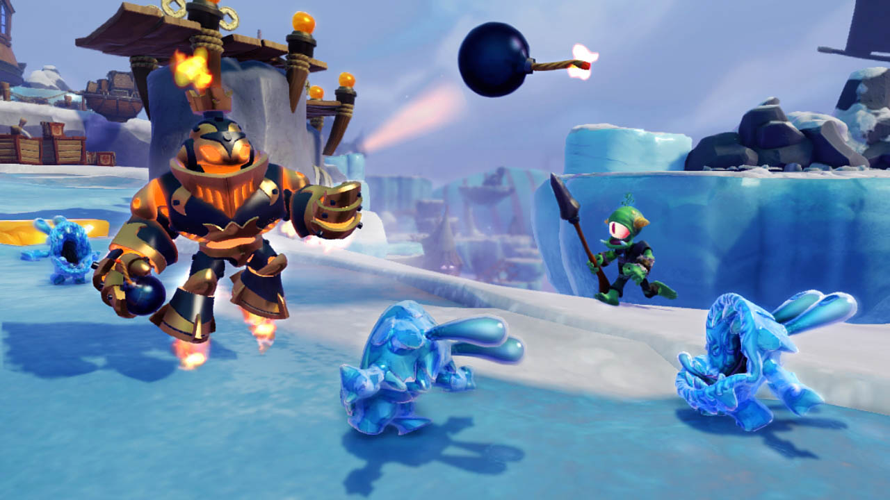 Blast Zone fighting some Chompy Frostflowers in the Boney Islands
