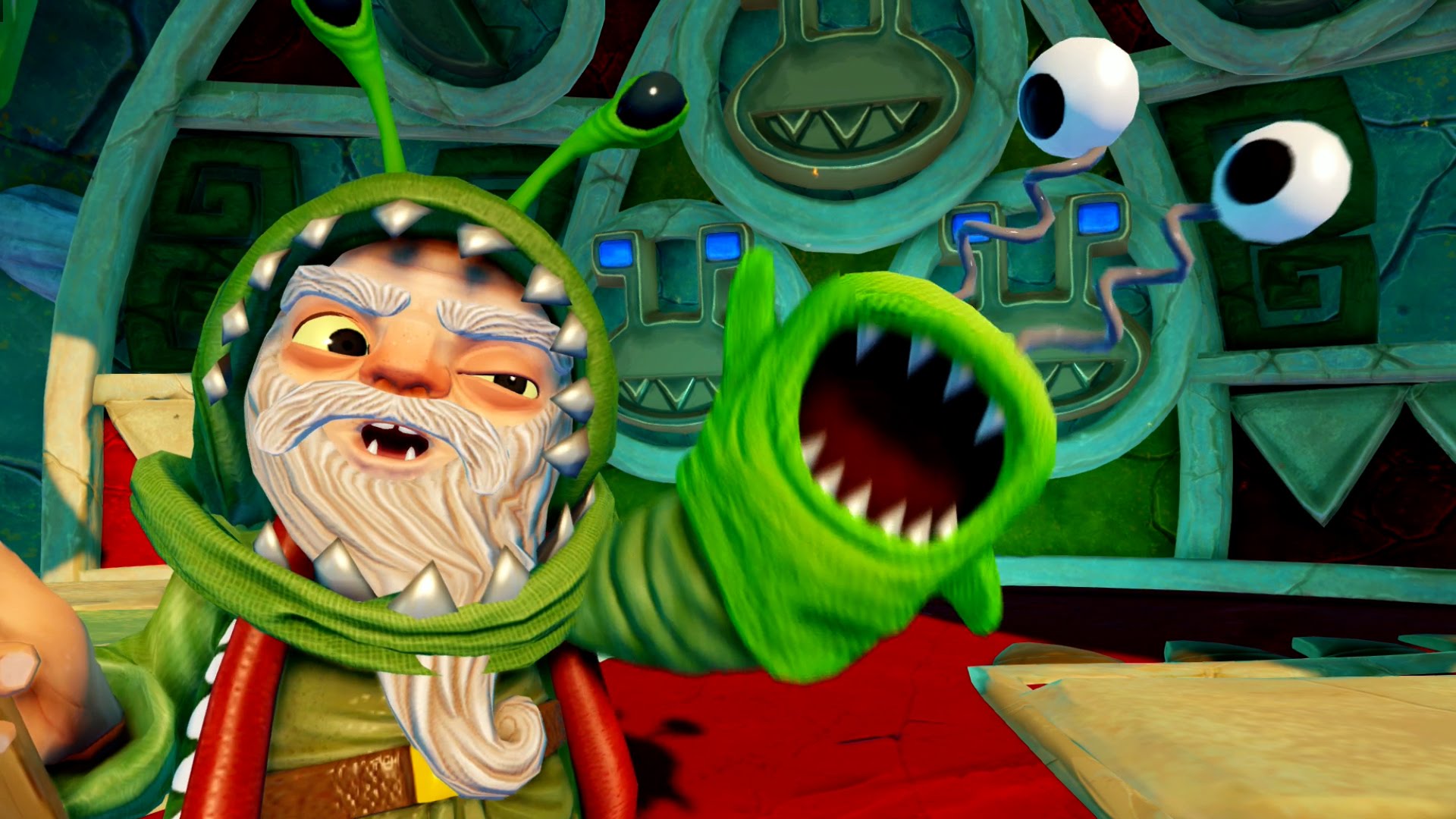 Chompy Mage making Chompy Puppet talk