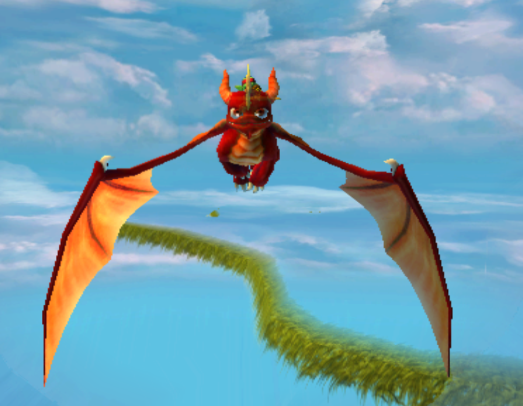 Flavius flying with Flameslinger during flying section