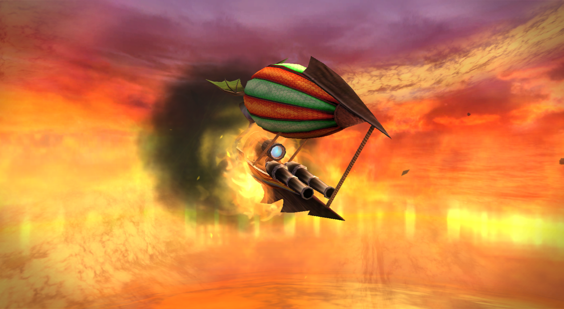 Drow Zeppelin crashing