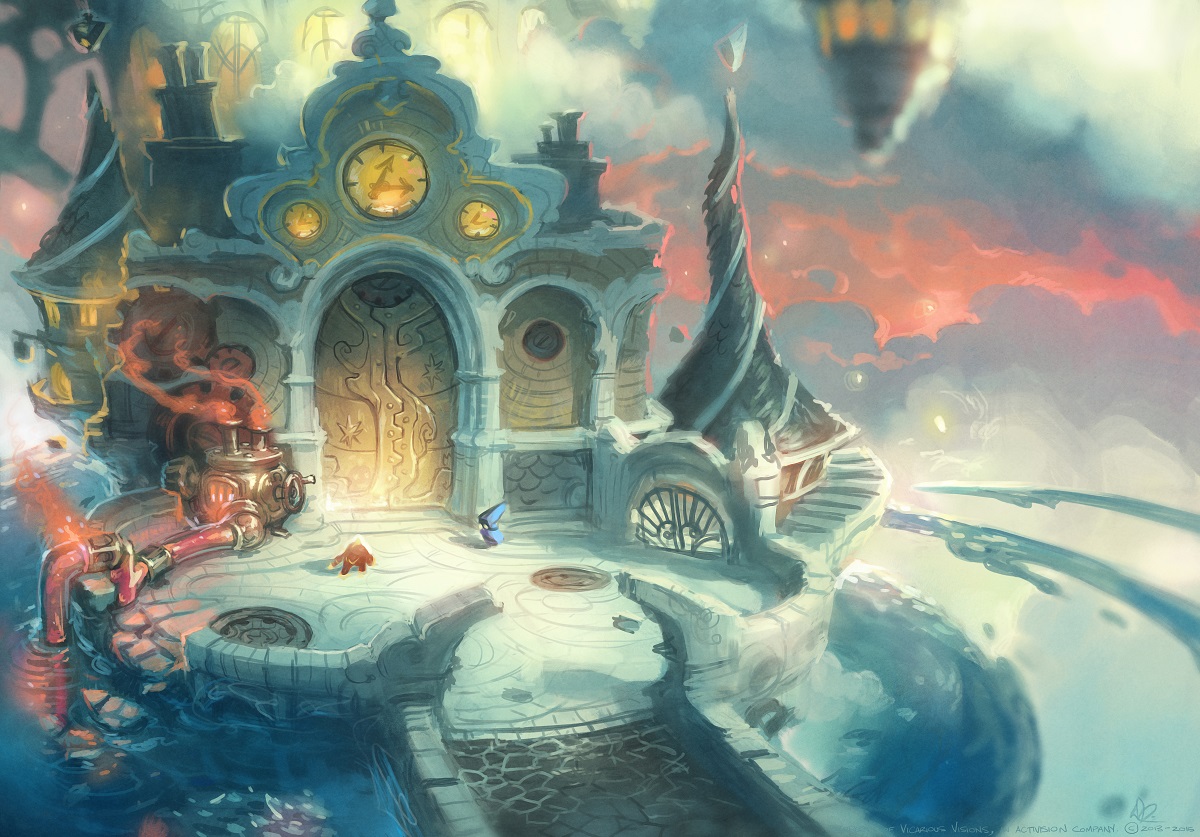 Concept art of Spell Punk Library's original concept by Dave Phillips