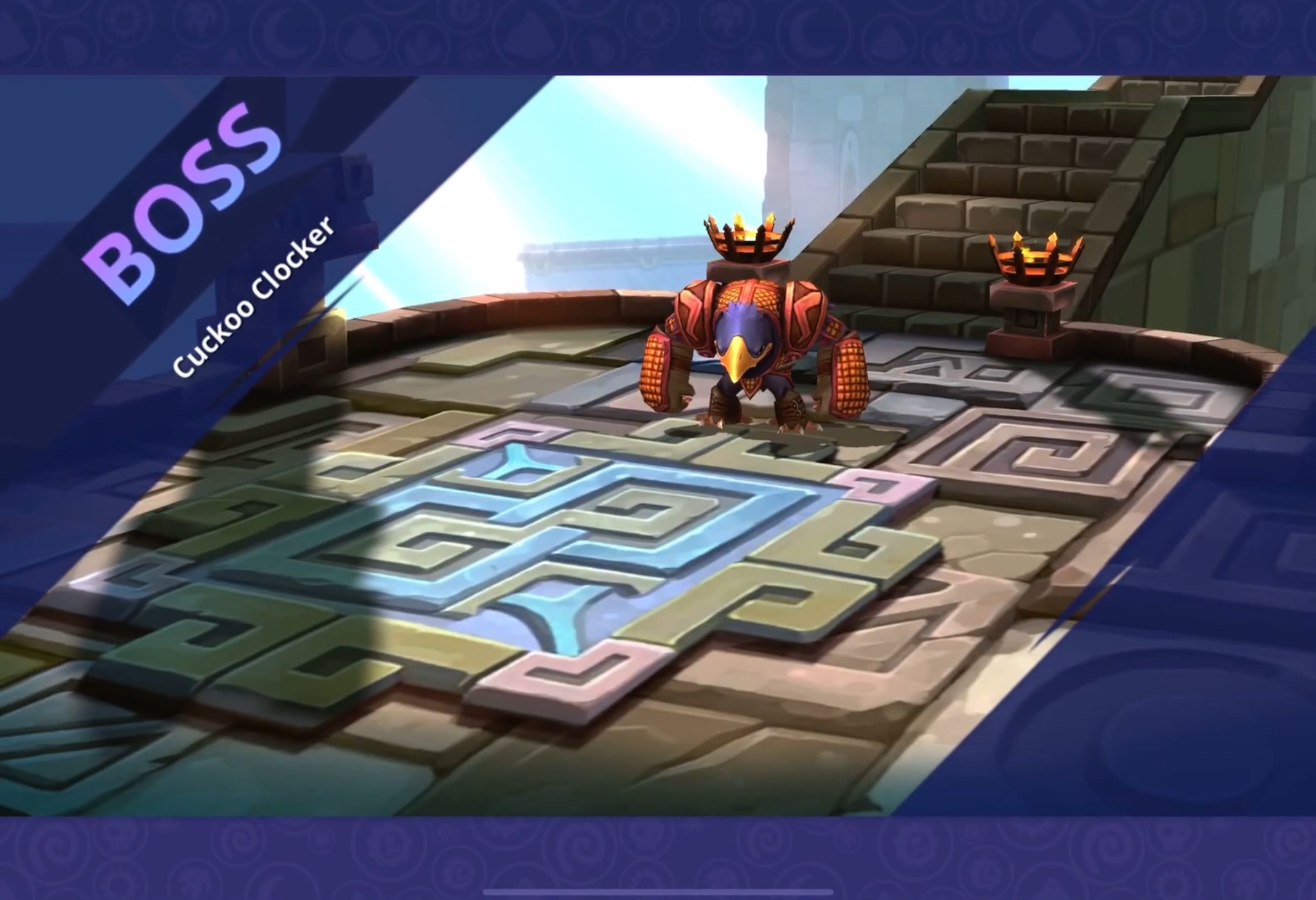 A giant Cuckoo Clocker as a boss that appeared in Mirage Tower.
