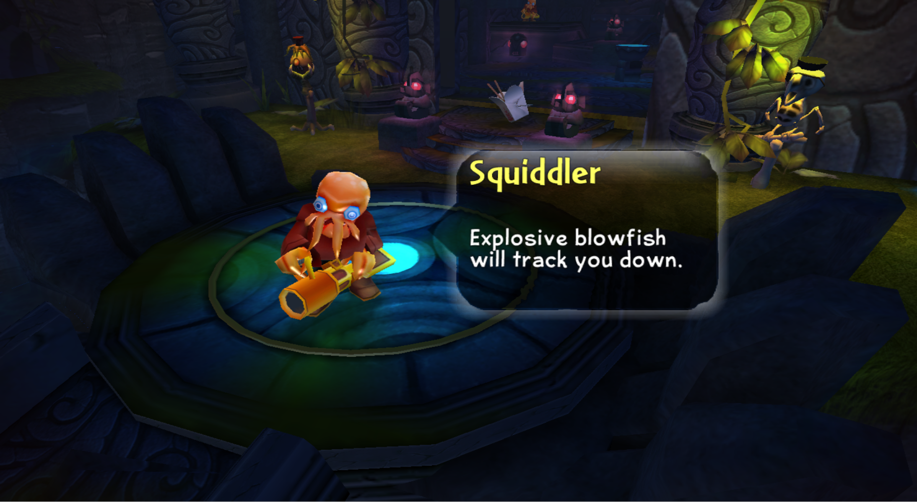 Squiddler's enemy intro at Dark Water Cove (Wii)