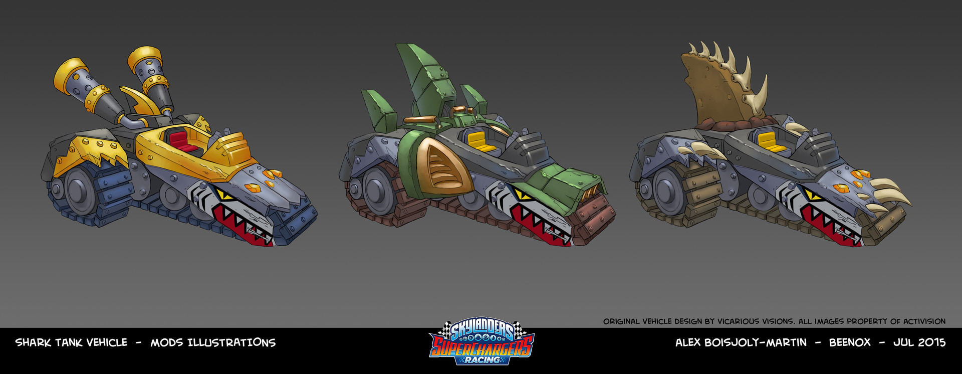 Shark Tank mod illustrations by Alex Boisjoly-Martin